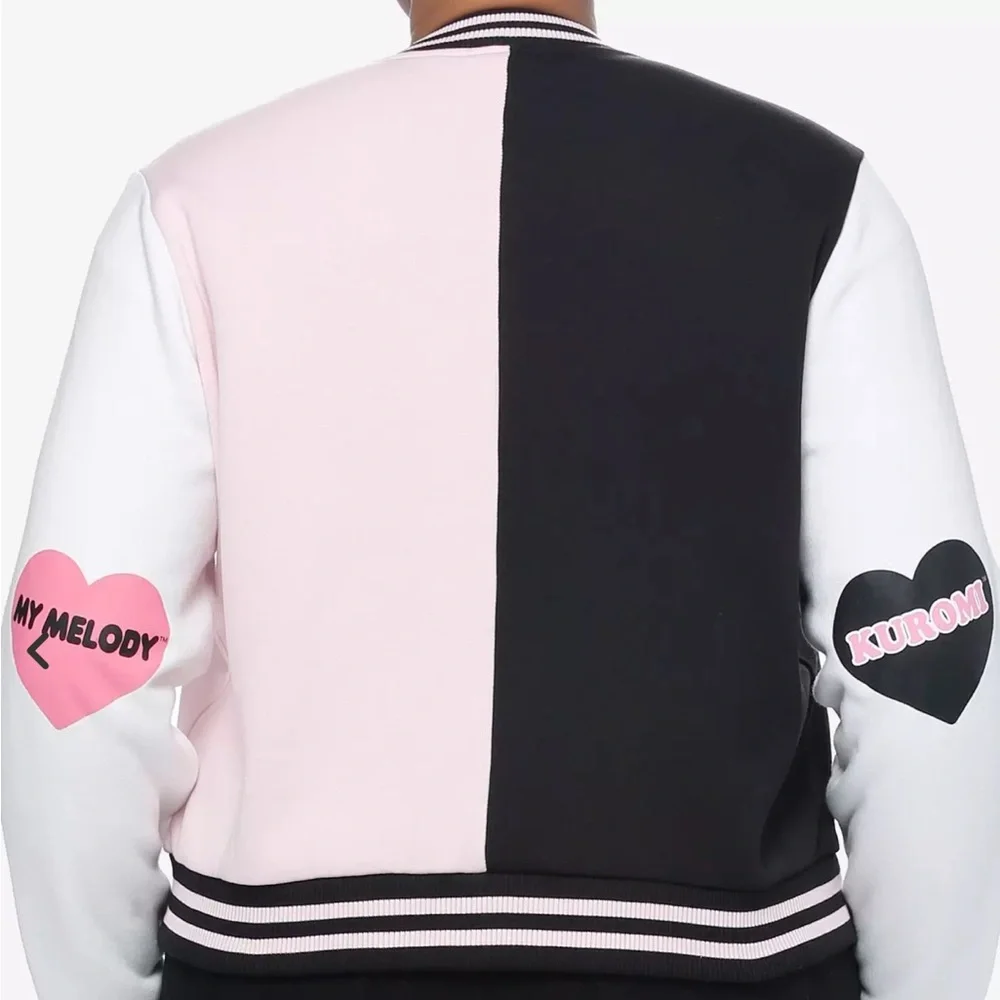 Hello Kitty Sanrio X Hot Topic My Melody & Kuromi Split Varsity Jacket Plus Size